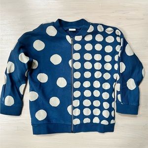 Cos Kids cotton polka dot zip-up sweater, size 4-6 years